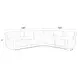 Hancock Apple Cider 6 Piece Zero Gravity Power Reclining Sectional with USB Charging