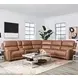 Hancock Apple Cider 6 Piece Zero Gravity Power Reclining Sectional with USB Charging