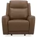 Hawthorne Butternut Leather Glider Power Recliner with USB Charging