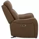 Hawthorne Butternut Leather Glider Power Recliner with USB Charging