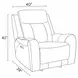 Hawthorne Butternut Leather Glider Power Recliner with USB Charging