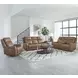 Hawthorne Butternut Leather Glider Power Recliner with USB Charging