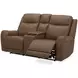 Haywood Butternut 79" Power Reclining Console Loveseat With Power Headrest
