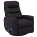 Hercules Black Swivel Glider Recliner with Articulating Headrest