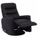 Hercules Black Swivel Glider Recliner with Articulating Headrest