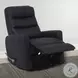 Achilles Black Swivel Glider Recliner with Articulating Headrest