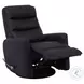 Achilles Black Swivel Glider Recliner with Articulating Headrest