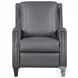 Hollis Echo Grey Leather Power Recliner