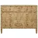 Michelle Matte Burl Wood 4 Drawer Soft Close Accent Chest With Glass Top