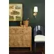 Michelle Matte Burl Wood 4 Drawer Soft Close Accent Chest With Glass Top