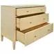 Michelle Natural Grasscloth 4 Drawer Soft Close Accent Chest With Glass Top