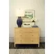 Michelle Natural Grasscloth 4 Drawer Soft Close Accent Chest With Glass Top