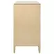 Michelle Natural Grasscloth 4 Drawer Soft Close Accent Chest With Glass Top