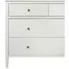 Michelle Textured White Linen 4 Drawer Soft Close Accent Chest With Glass Top