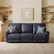 Marquis Blue Leather 91" Power Reclining Sofa with Power Headrest and USB Charging