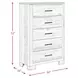 Adam Two Tone Gray 5 Drawer Chest