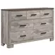 Adam Two Tone Gray 7 Drawer Dresser