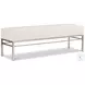 Aventura Frosted Nickel Upholstered Bench