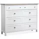 Windmill Harbour White Whisp and Sand 8 Drawer Dresser