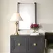 Langston Matte Black and Gold Rectangular Wall Mirror