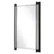 Langston Matte Black and Gold Rectangular Wall Mirror