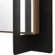 Langston Matte Black and Gold Rectangular Wall Mirror