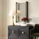 Langston Matte Black and Gold Rectangular Wall Mirror