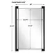Langston Matte Black and Gold Rectangular Wall Mirror