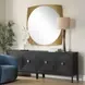 Grafton Antique Brass Round Wall Mirror
