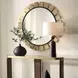 Fairmont Antique Brass Round 45" Wall Mirror