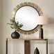 Fairmont Antique Brass Round 45" Wall Mirror