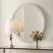 Langston Matte White Round Wall Mirror