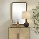 Prescott Antique Brass Rectangular Wall Mirror