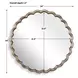Alden Antique Brass Round Wall Mirror