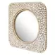 Merak Beige and Brown Round Wall Mirror