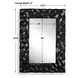 Prescott Matte Black Rectangular Wall Mirror