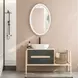 Arlington Matte White Oval Wall Mirror