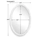 Arlington Matte White Oval Wall Mirror