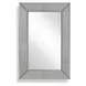 Hamilton Silver and Antique Brass Rectangular Wall Mirror