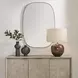 Kingsley Distressed Antique Gold Oval Wall Mirror