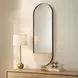 Langston Golden Bronze and Beige Oval Tall Wall Mirror
