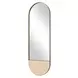 Langston Golden Bronze and Beige Oval Tall Wall Mirror