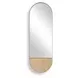 Langston Golden Bronze and Beige Oval Tall Wall Mirror