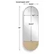 Langston Golden Bronze and Beige Oval Tall Wall Mirror