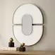 Oakley Antique Gold and White Oval Wall Mirror
