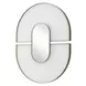 Oakley Antique Gold and White Oval Wall Mirror
