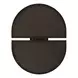 Oakley Antique Gold and White Oval Wall Mirror