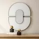 Oakley Antique Gold and White Oval Wall Mirror