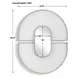 Oakley Antique Gold and White Oval Wall Mirror