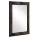 Fairmont Dark Walnut and Brass Rectangular Wall Mirror